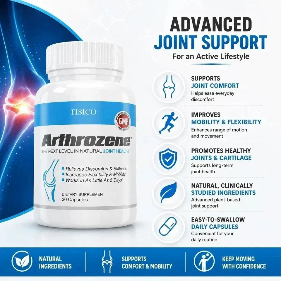 Fisico Arthrozene Natural Joint Health Supplement 30 Capsules - Exp 2028