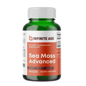 INFINITE AGE 1250mg Sea Moss Advanced Superfood, High-Potency, Vegan - 60 Count